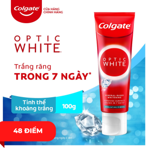 Kem Đánh Răng Colgate trắng răng Optic White làm trắng sáng răng trong 7 ngày