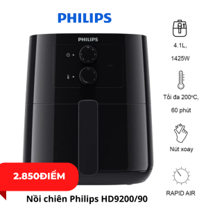 Nồi chiên không dầu Philips 4.1 lít HD9200-90